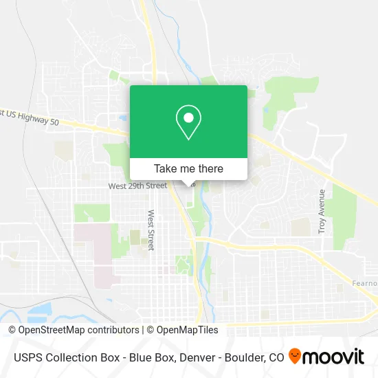 USPS Collection Box - Blue Box map