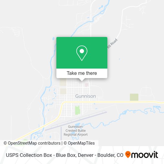 USPS Collection Box - Blue Box map