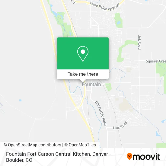 Fountain Fort Carson Central Kitchen map