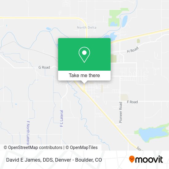 David E James, DDS map