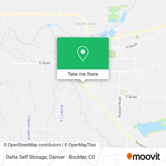 Delta Self Storage map