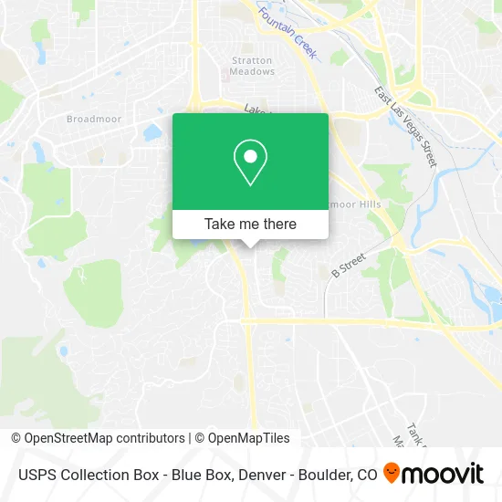 USPS Collection Box - Blue Box map