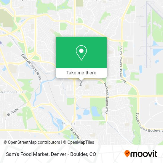 Sam's Food Market map