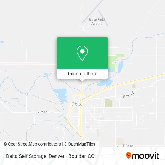 Delta Self Storage map