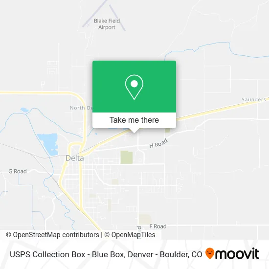 USPS Collection Box - Blue Box map