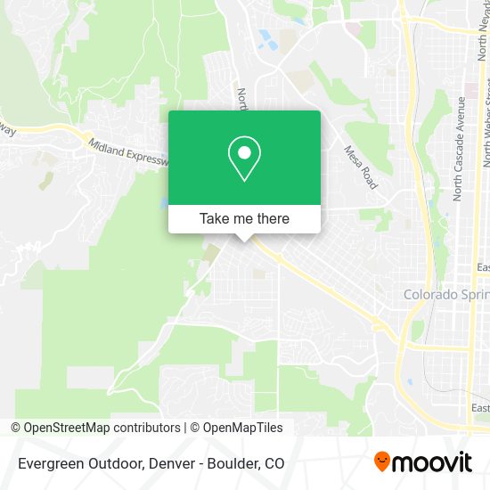 Mapa de Evergreen Outdoor