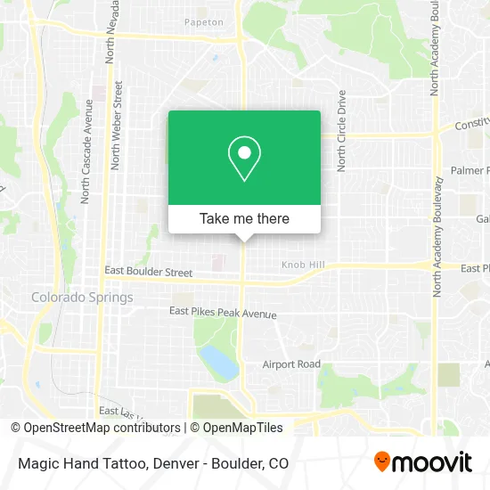 Magic Hand Tattoo map