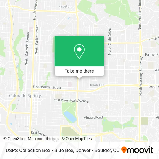 USPS Collection Box - Blue Box map