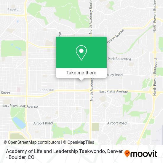 Mapa de Academy of Life and Leadership Taekwondo