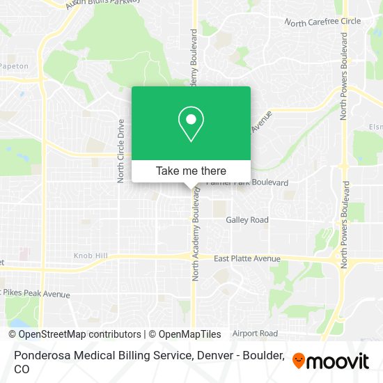 Mapa de Ponderosa Medical Billing Service