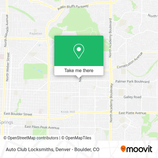Auto Club Locksmiths map