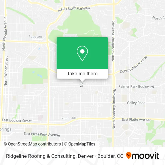 Ridgeline Roofing & Consulting map