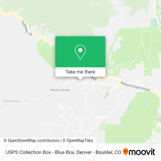 USPS Collection Box - Blue Box map