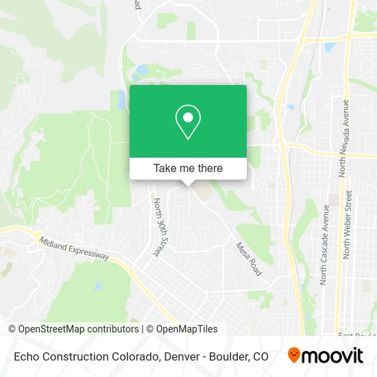 Echo Construction Colorado map
