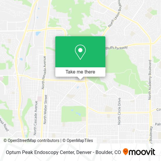 Mapa de Optum Peak Endoscopy Center
