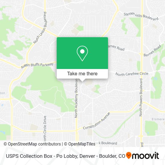 Mapa de USPS Collection Box - Po Lobby