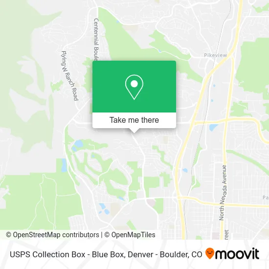 USPS Collection Box - Blue Box map