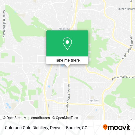 Colorado Gold Distillery map