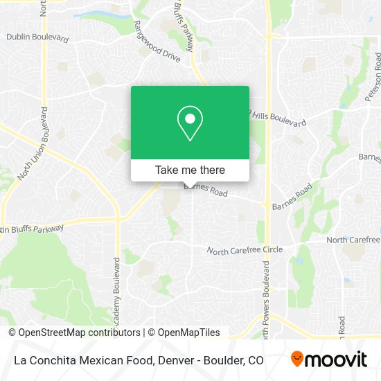 Mapa de La Conchita Mexican Food