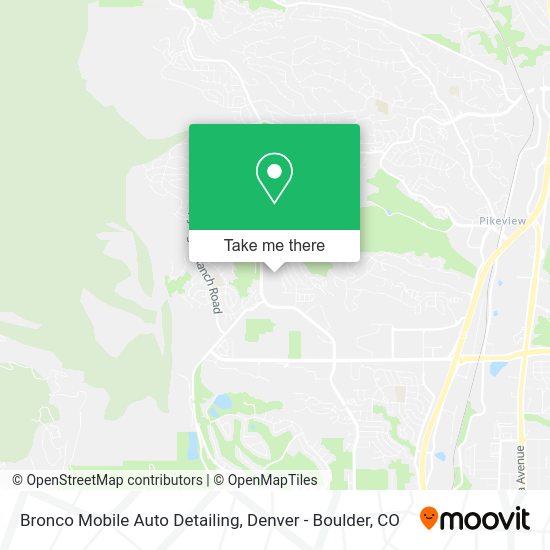 Bronco Mobile Auto Detailing map