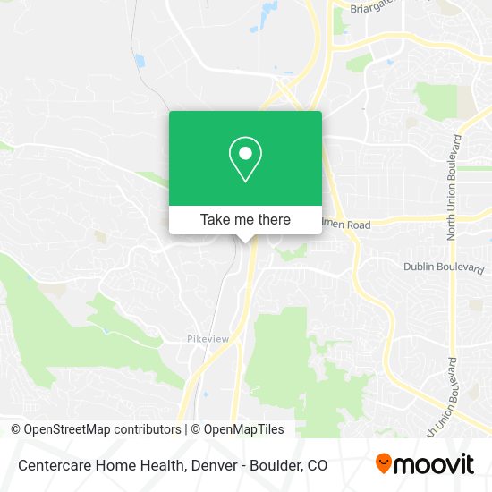 Mapa de Centercare Home Health