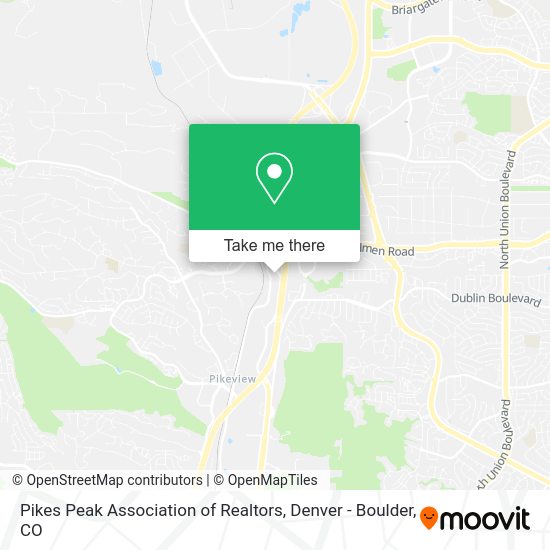 Pikes Peak Association of Realtors map