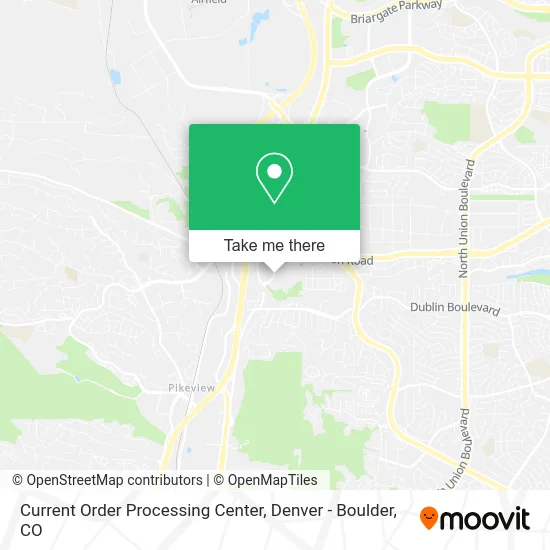 Current Order Processing Center map