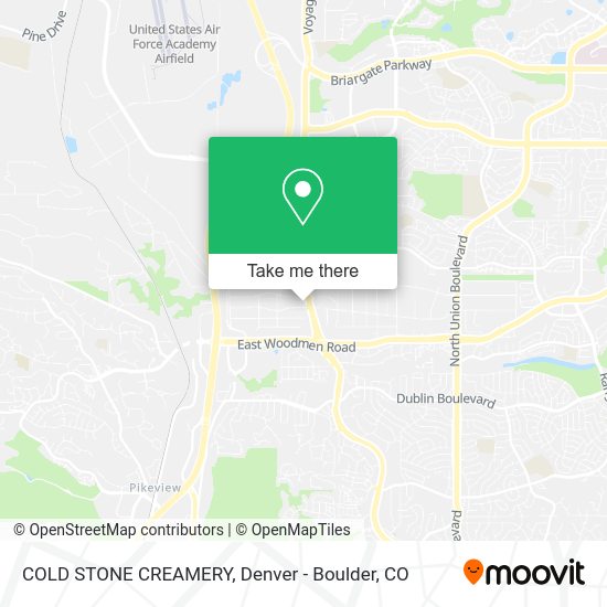 COLD STONE CREAMERY map