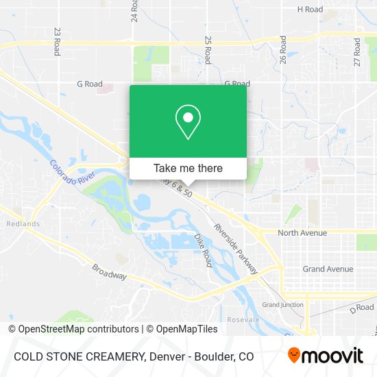 COLD STONE CREAMERY map