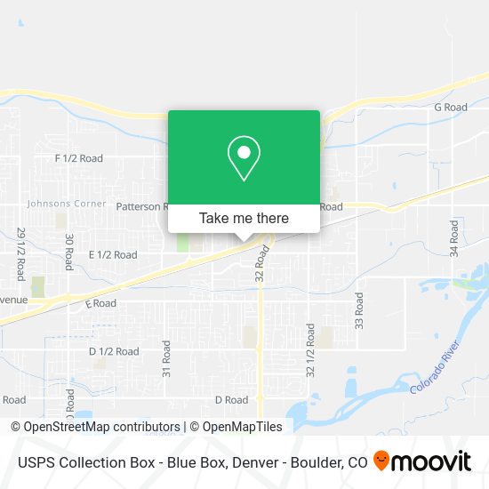 USPS Collection Box - Blue Box map