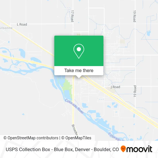 USPS Collection Box - Blue Box map