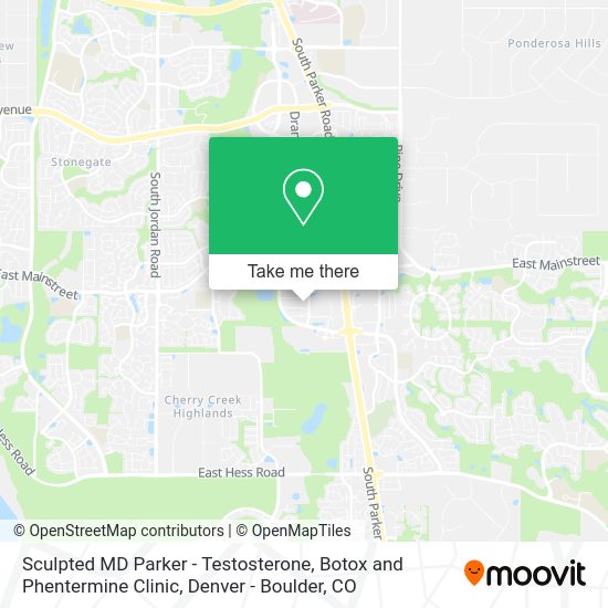 Sculpted MD Parker - Testosterone, Botox and Phentermine Clinic map