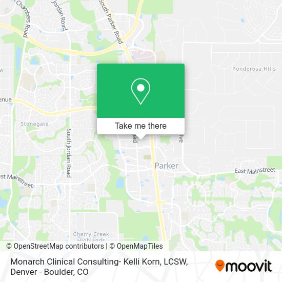 Mapa de Monarch Clinical Consulting- Kelli Korn, LCSW