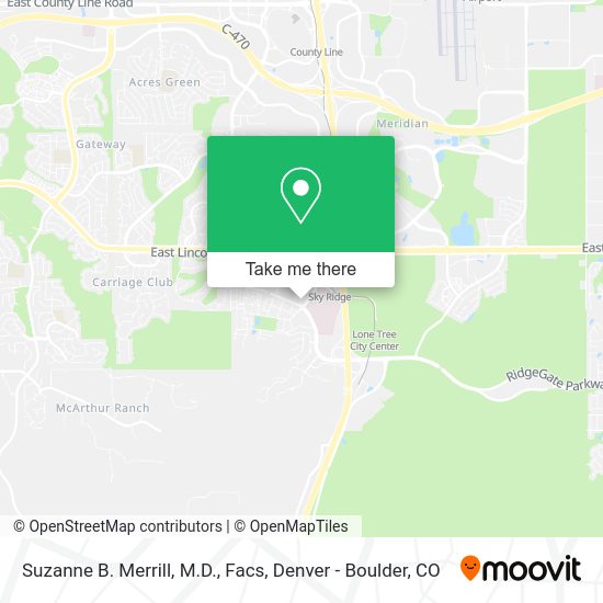 Suzanne B. Merrill, M.D., Facs map