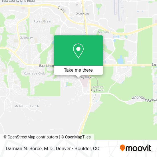Damian N. Sorce, M.D. map