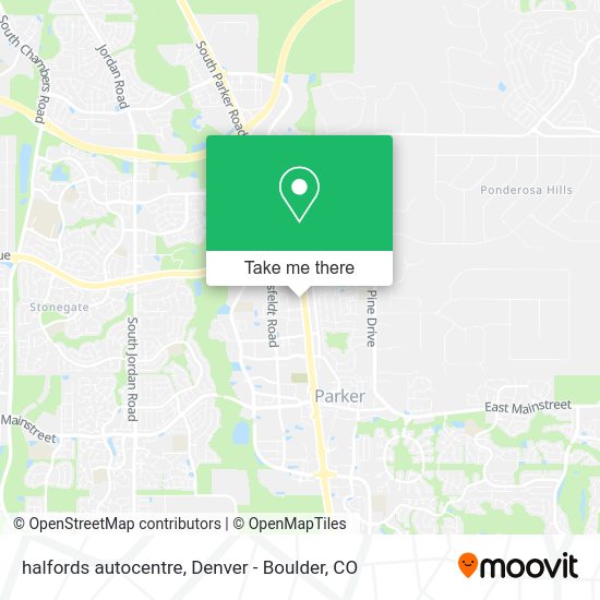 Mapa de halfords autocentre