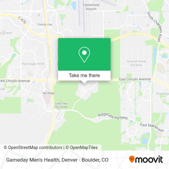 Gameday Men's Health map