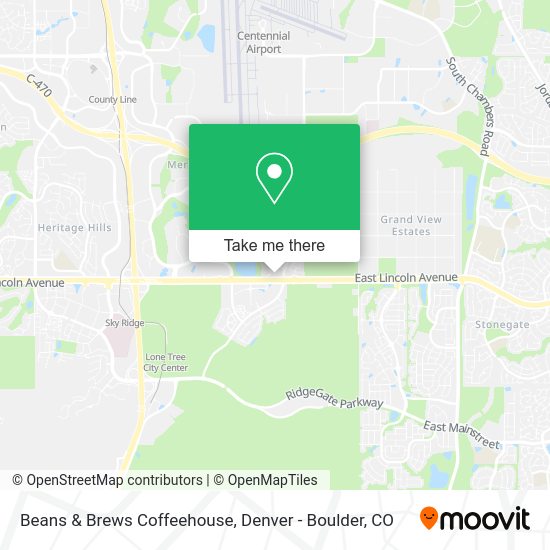 Mapa de Beans & Brews Coffeehouse