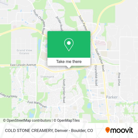 COLD STONE CREAMERY map