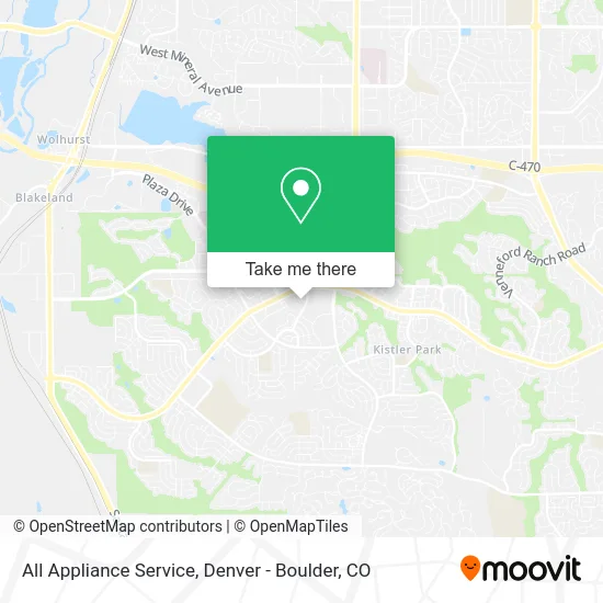 All Appliance Service map