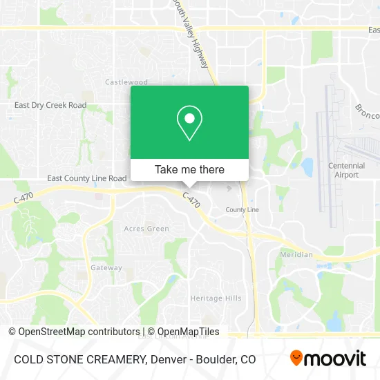 COLD STONE CREAMERY map
