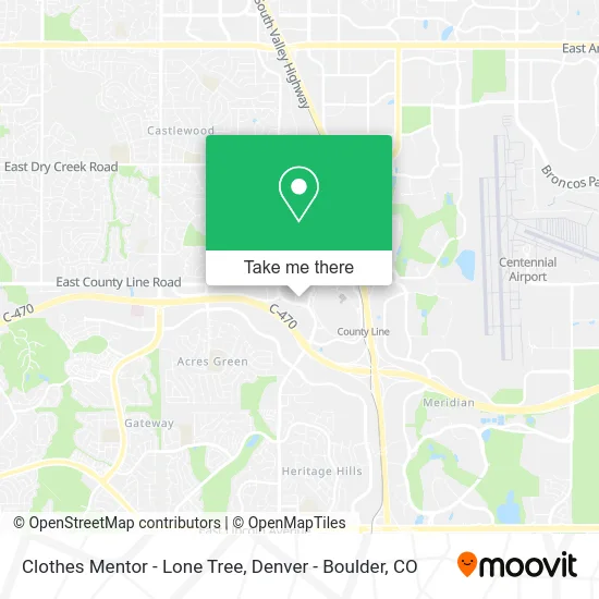 Mapa de Clothes Mentor - Lone Tree