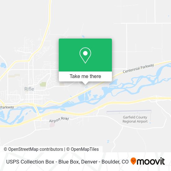 Mapa de USPS Collection Box - Blue Box