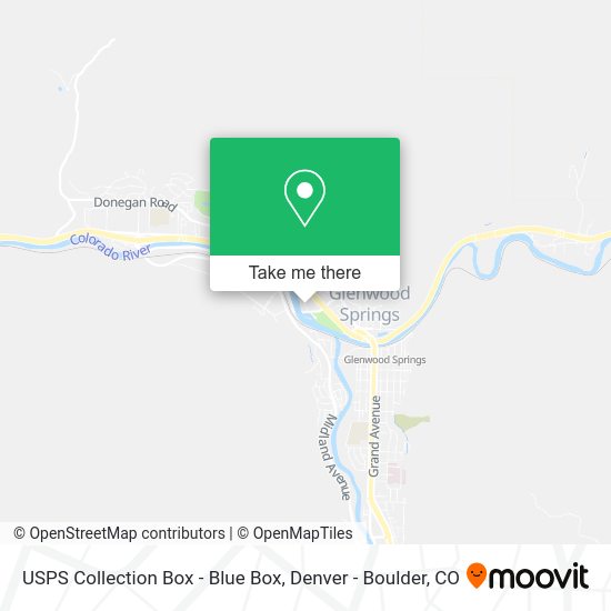 Mapa de USPS Collection Box - Blue Box