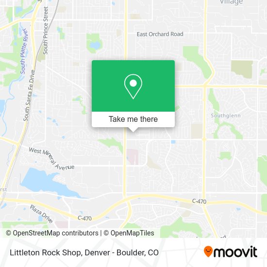 Littleton Rock Shop map