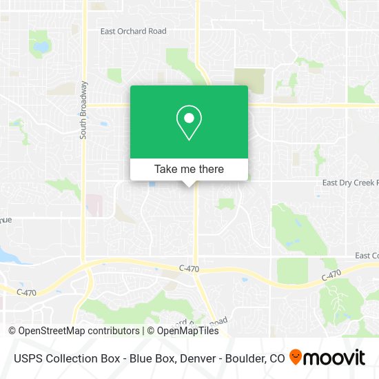 Mapa de USPS Collection Box - Blue Box
