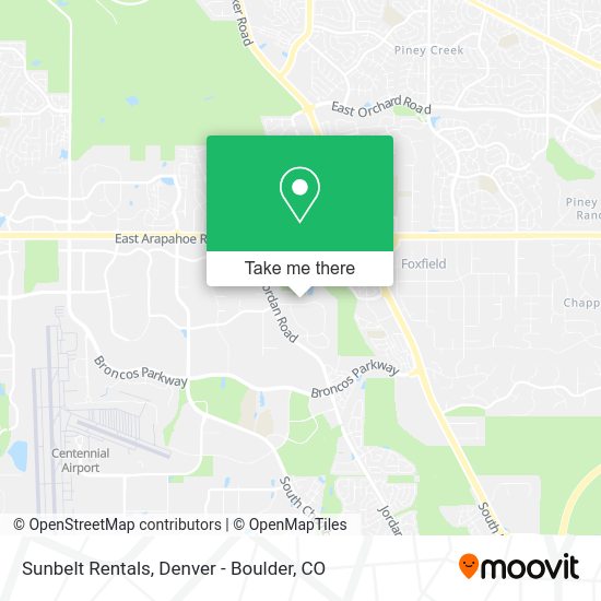 Sunbelt Rentals map