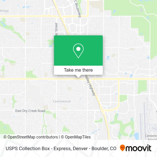 USPS Collection Box - Express map