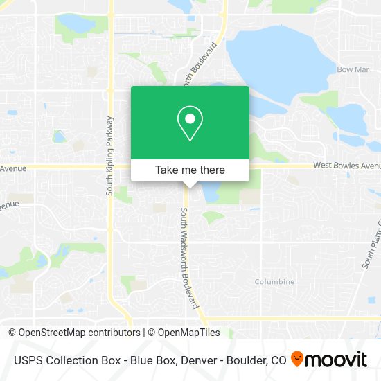 Mapa de USPS Collection Box - Blue Box