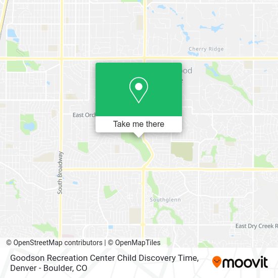 Mapa de Goodson Recreation Center Child Discovery Time